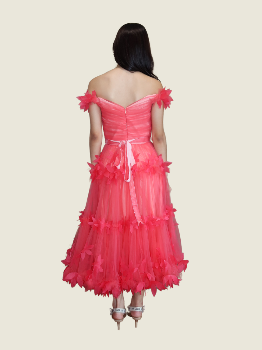 Kariz Polintan Pink Tulle Dress