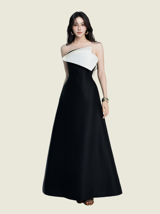 Lane JT Black Evelyn Origami Midi Dress