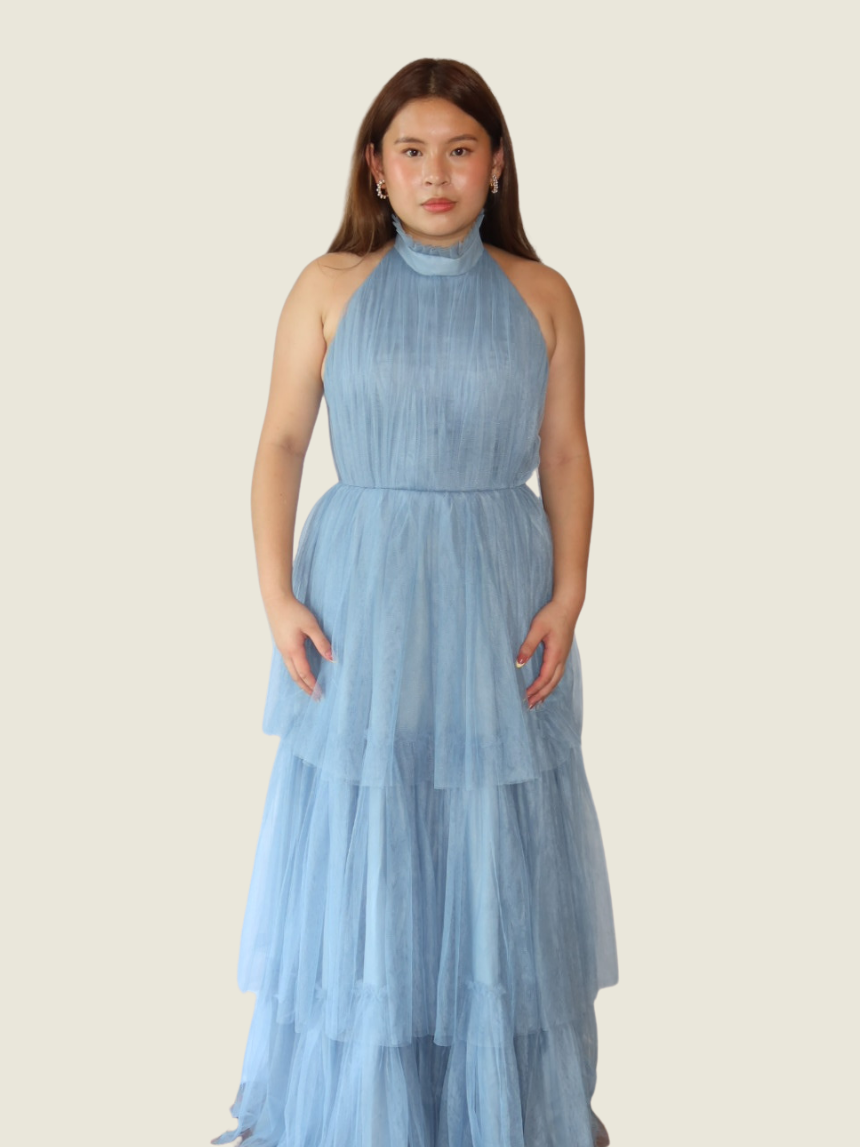 Love, C Blue Amelia Halter Dress