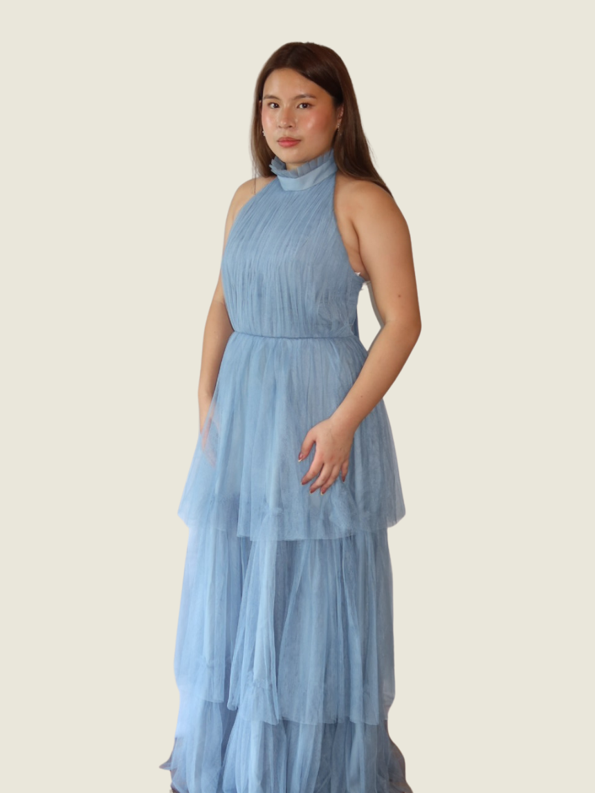 Love, C Blue Amelia Halter Dress