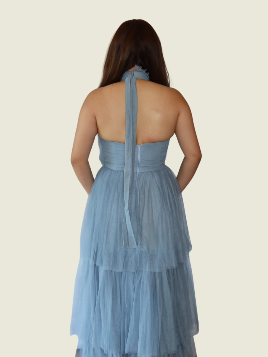 Love, C Blue Amelia Halter Dress