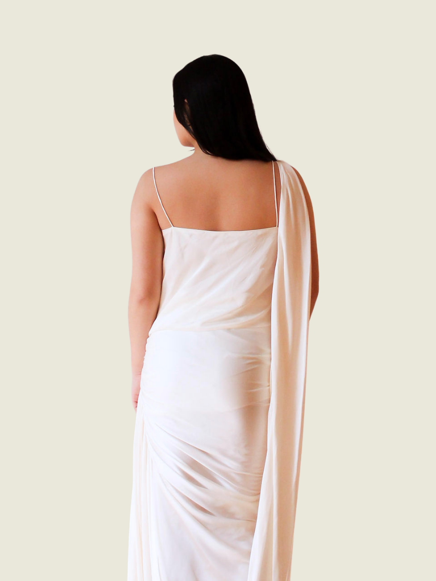 Martin Bautista White Silk Set