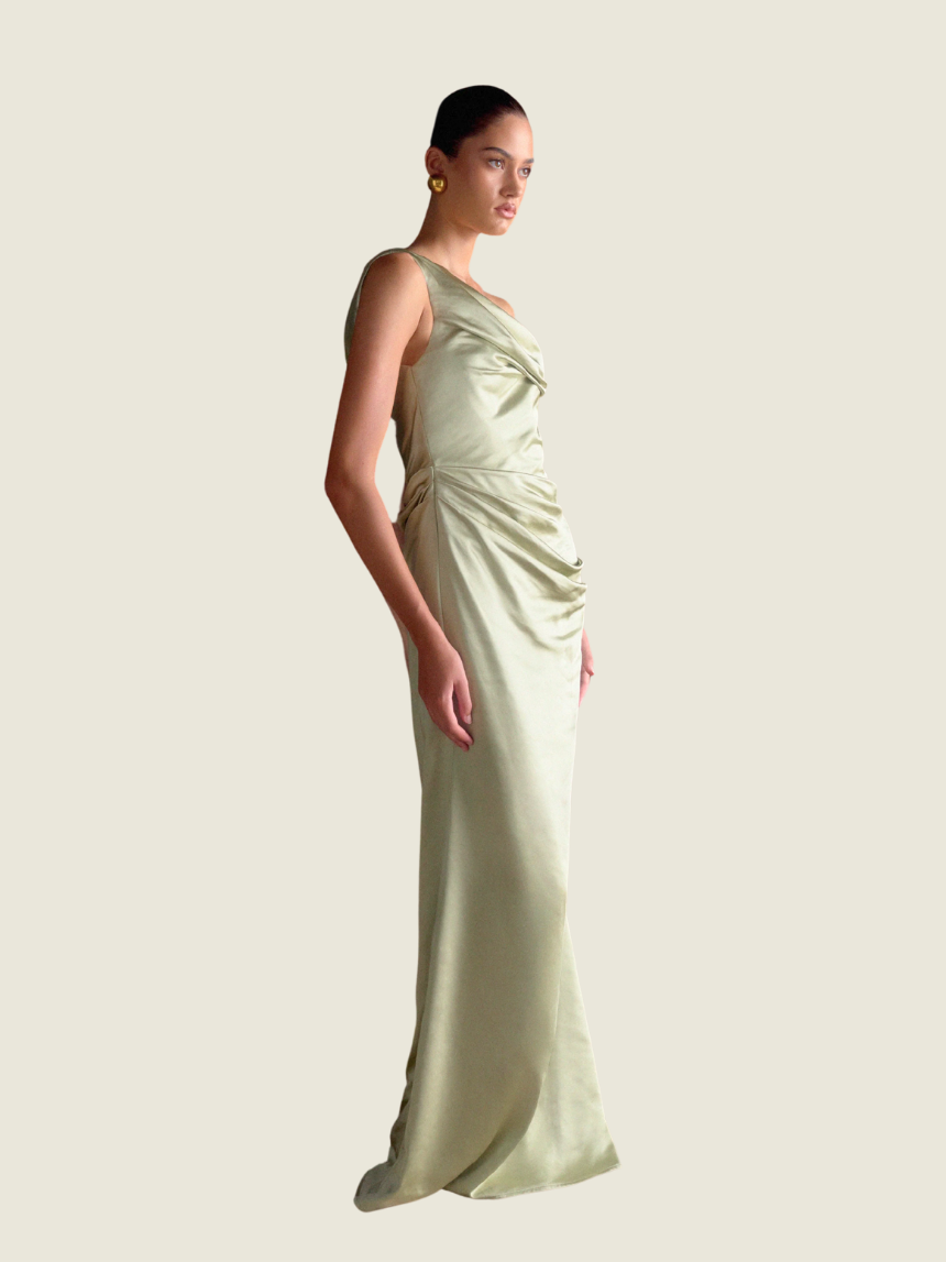 Meshki Dalia Off Shoulder Satin Maxi