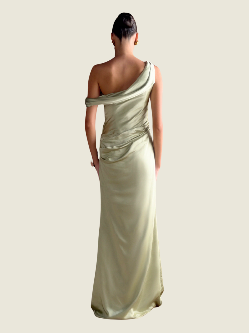 Meshki Dalia Off Shoulder Satin Maxi