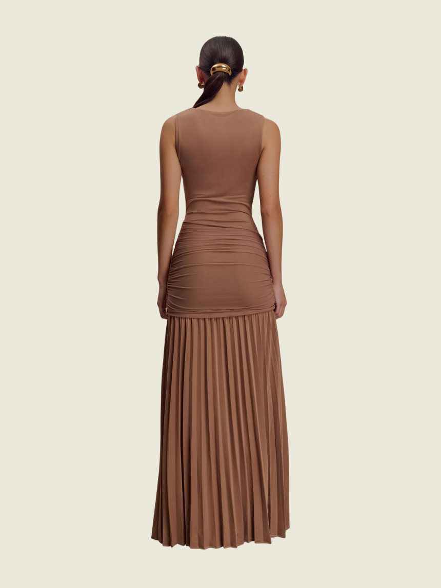 Meshki Dania Cowl Neck Slinky Maxi Dress