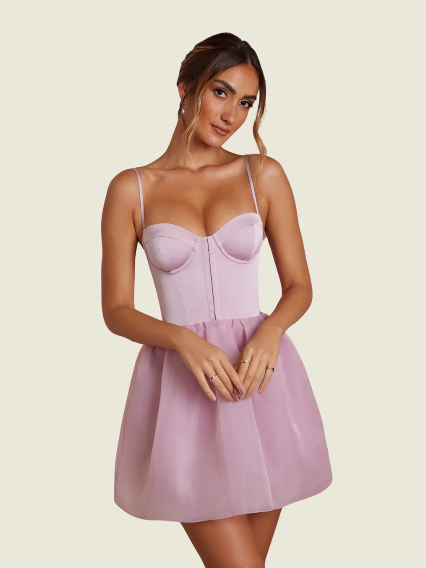 Oh Polly Floriane Tulle Skirt Corset Mini Dress – Continuiti