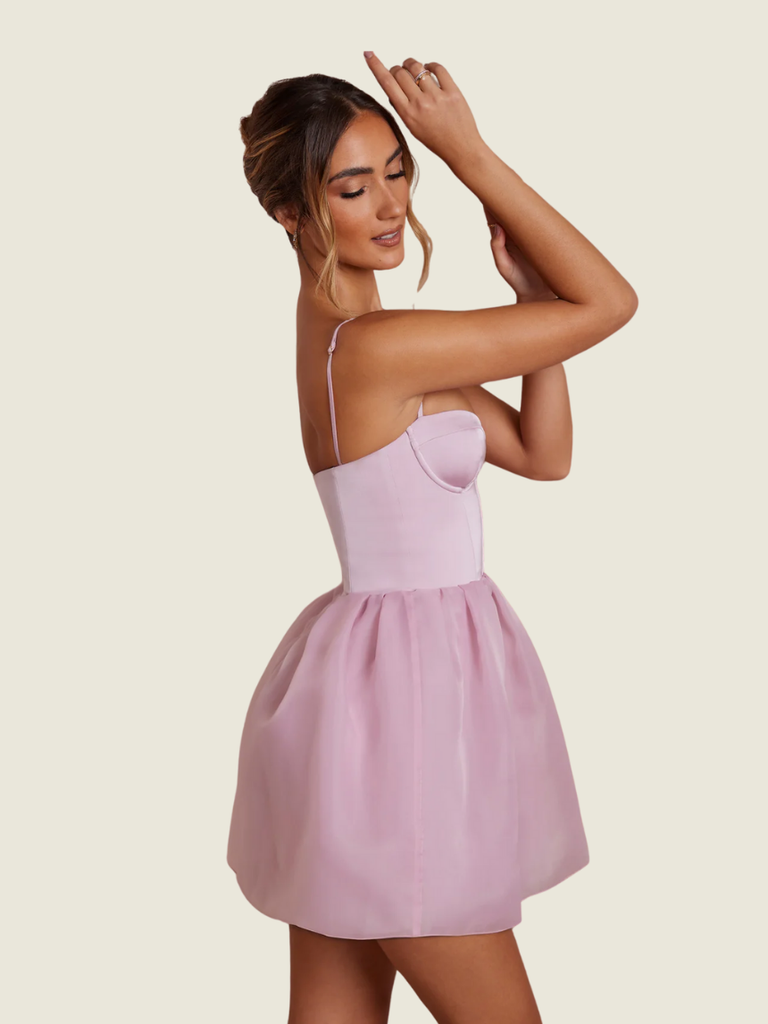 Oh Polly Floriane Tulle Skirt Corset Mini Dress