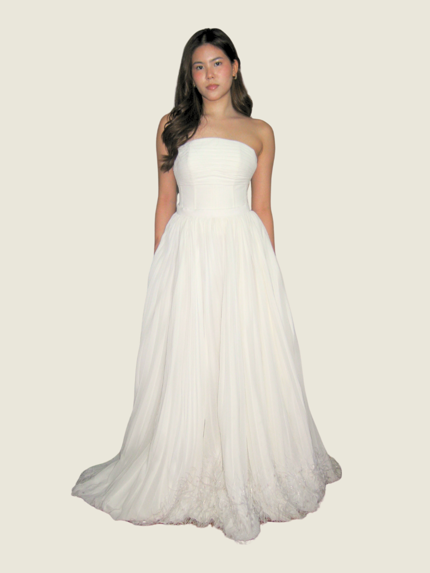 Paolo Blanco Custom White Pleated Set