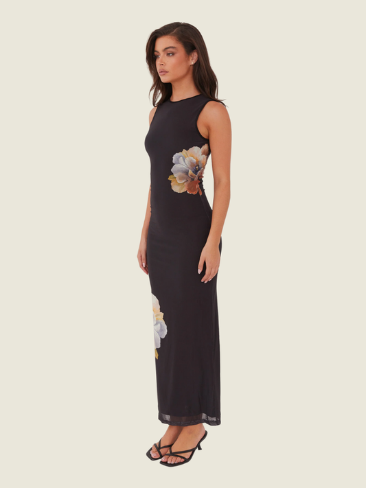 Peppermayo Side Effects Mesh Maxi Dress