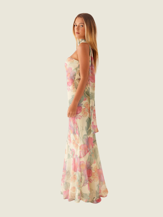 Peppermayo Under the Pagoda Yellow Floral Maxi (XS)