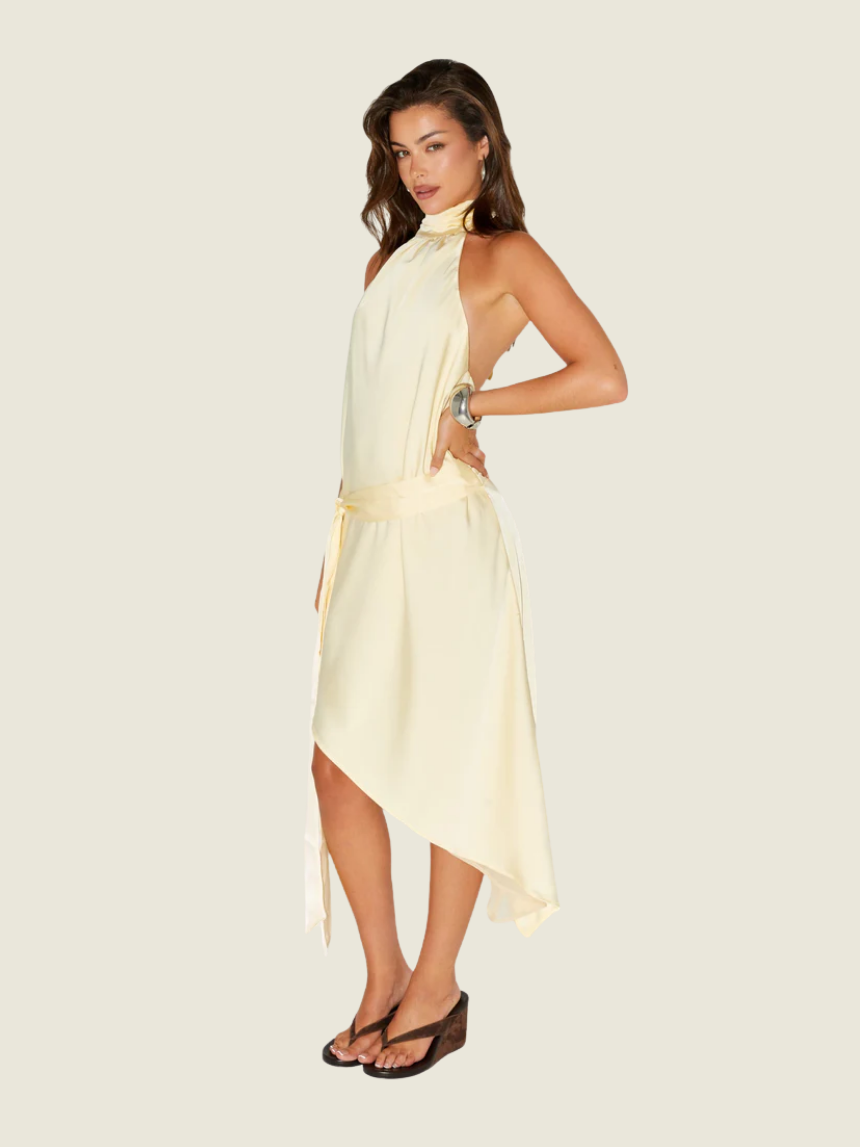 Peppermayo Yellow Atlantic Midi Dress