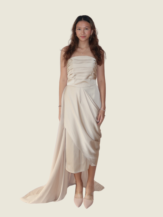 Rajo Maria Carla Midi Dress with Train