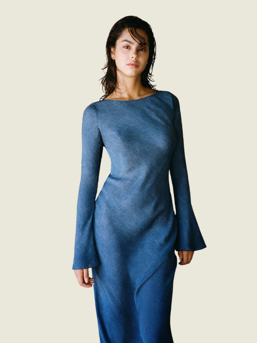 realisation par gia dress denim New! Realisation Par The Gia in Denim, Medium (100% Authentic)