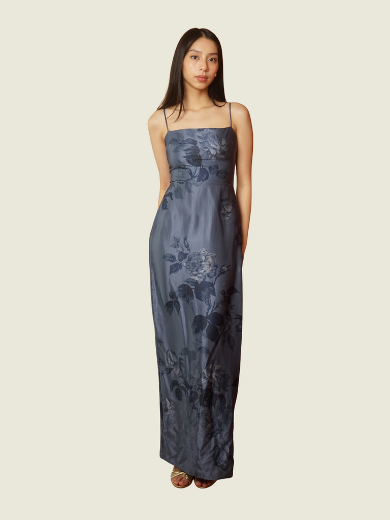 Reformation Blue Floral Maxi