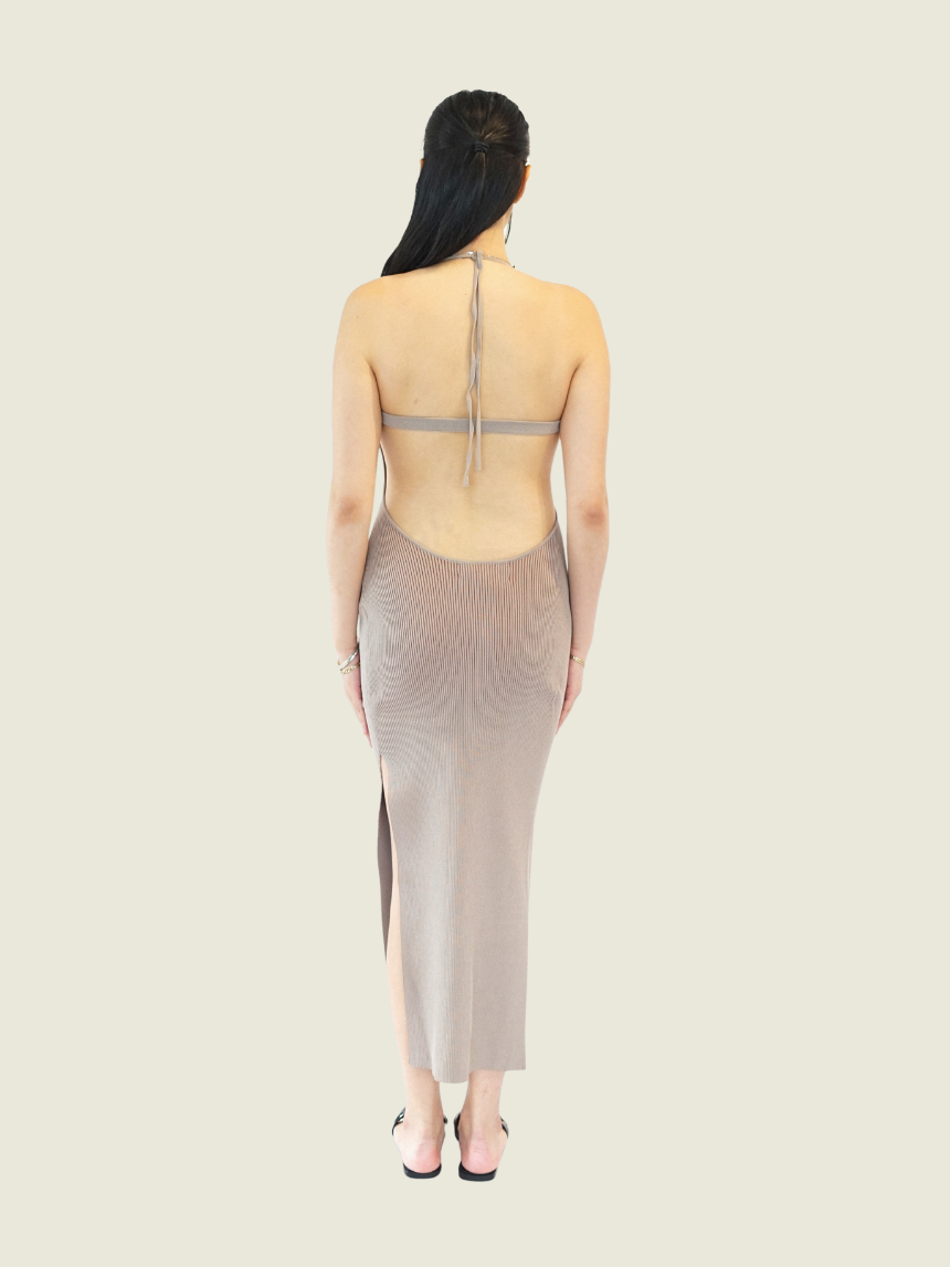 SER.O.YA Knitted Backless Dress