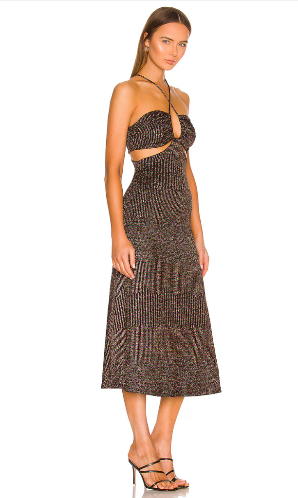 Misha Dulci Dress in Metallic Multi