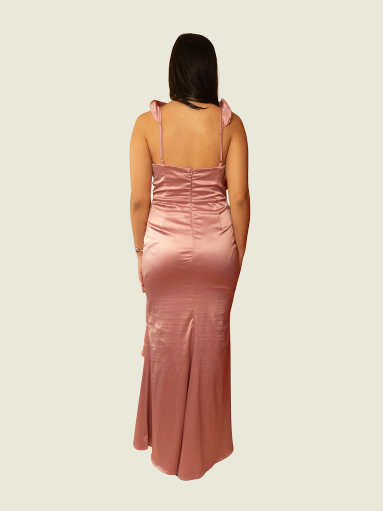 Selfie Leslie Blushing Ruffle Trim Midi Dress