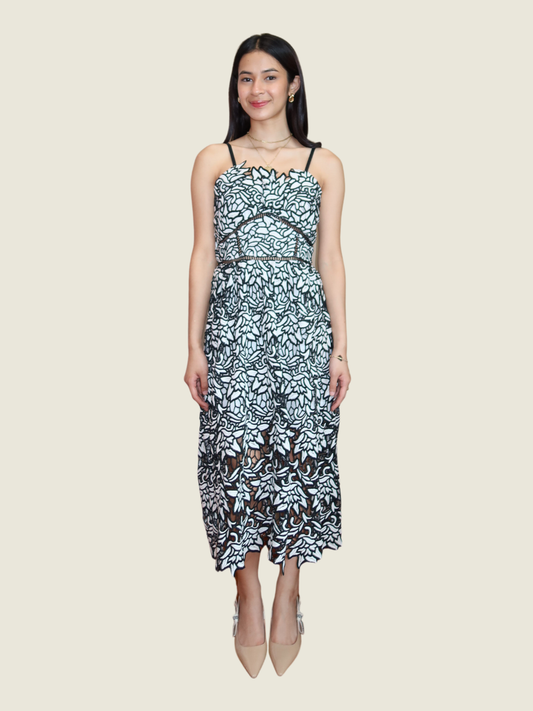 Serene Culture & Co Floral Embroidered Midi Dress