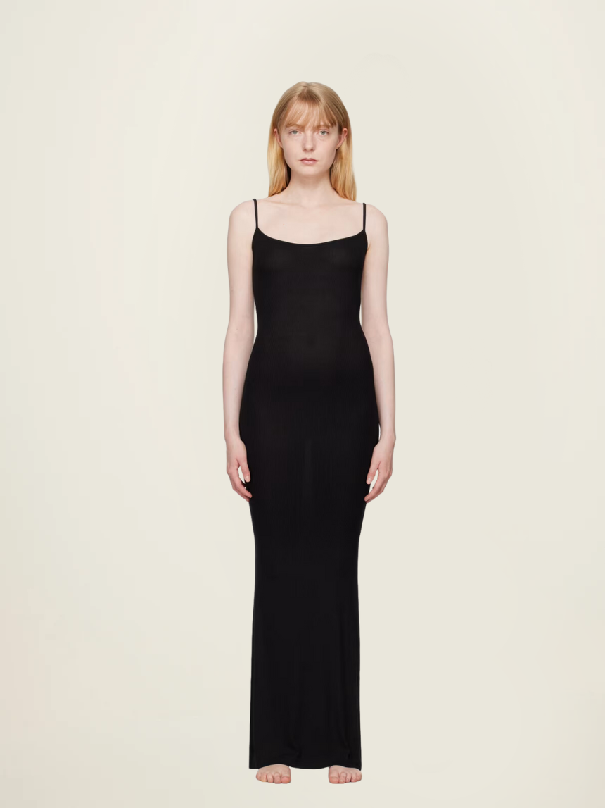 Skims Black Soft Lounge Dress