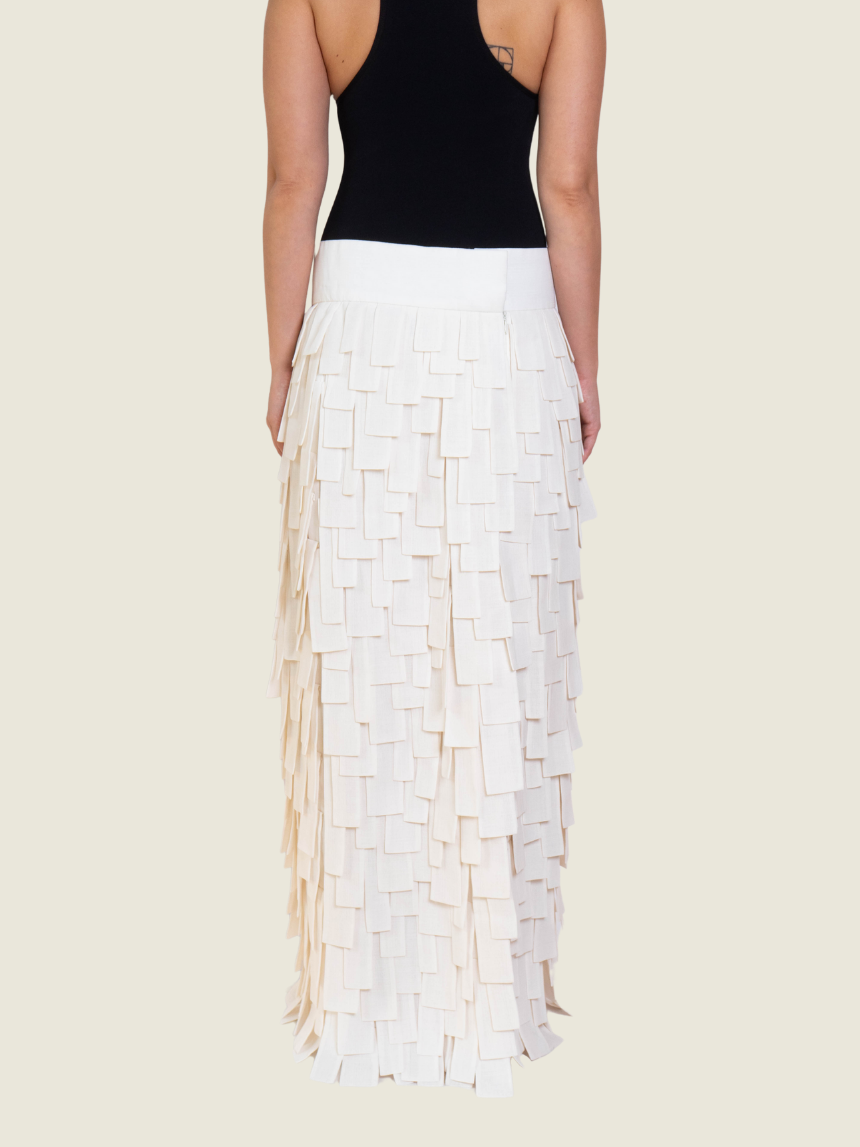 Vina Romero Off White Jane Long Skirt