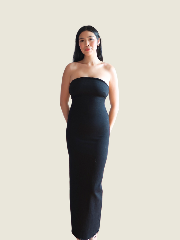 Zara Black Tube Maxi Dress