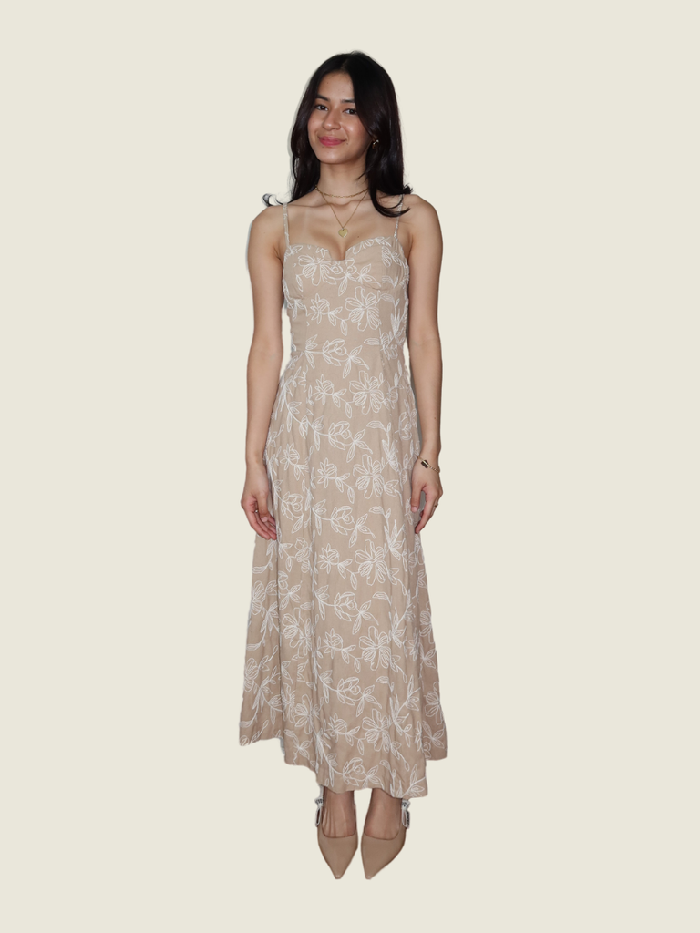 Zara Brown Floral Dress