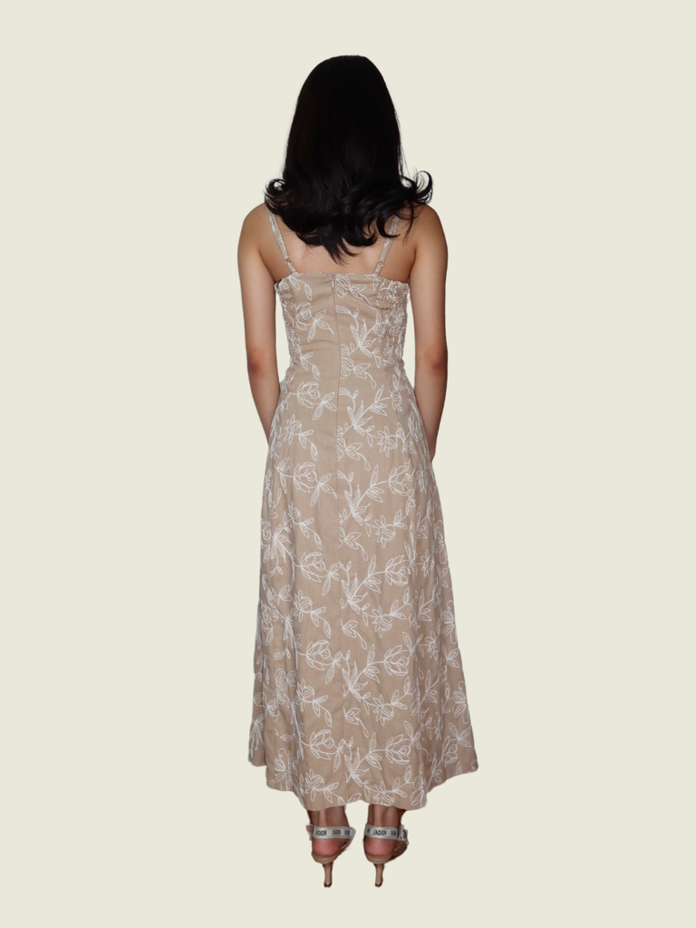 Zara Brown Floral Dress