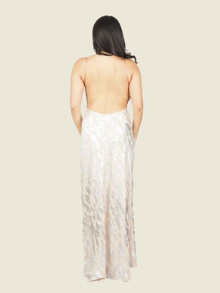 Zara Metallic Slip Dress