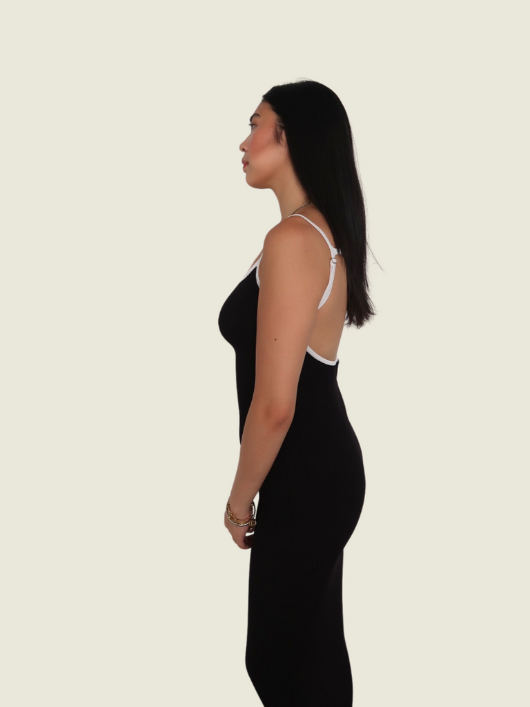 Glassons Black and White Maxi Dress Continuiti Glassons Black and White Maxi Dress Continuiti