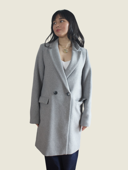 Zara Grey Wool Coat