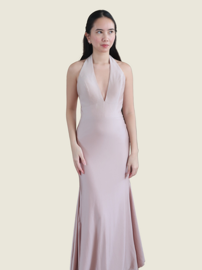 PromGirl Pink Deep-V Backless Dress