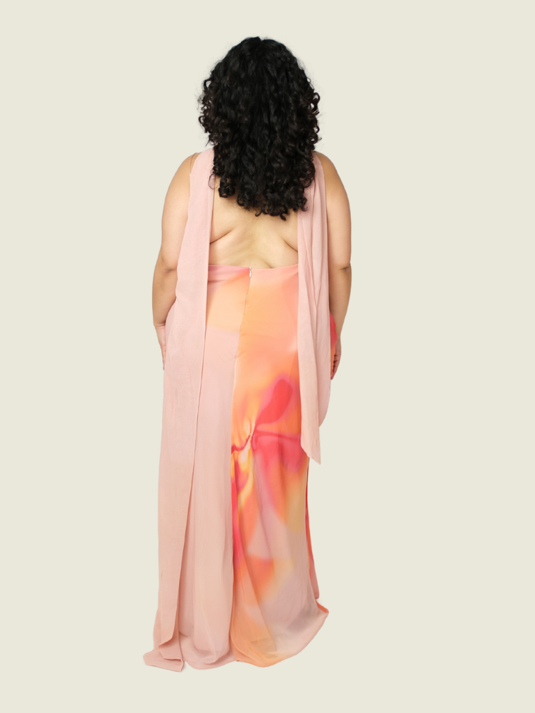 Zara Sunset Dress with Scarf