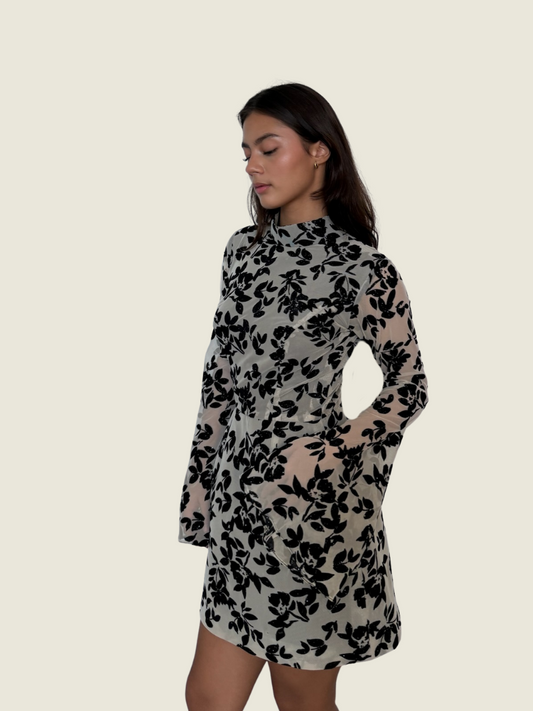 Atelier Carlene Floral Teacup Mini Dress