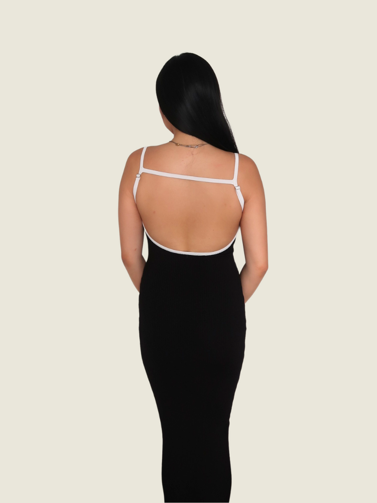 Glassons Black and White Maxi Dress