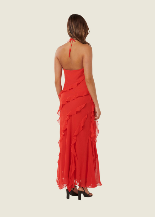 Ever New Georgia Ruffle Halter Midi hover image