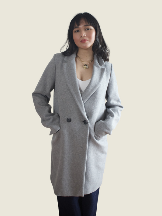 Zara Grey Wool Coat