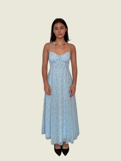 TVF Blue Floral Maxi Dress