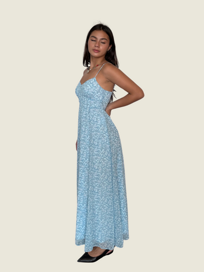 TVF Blue Floral Maxi Dress