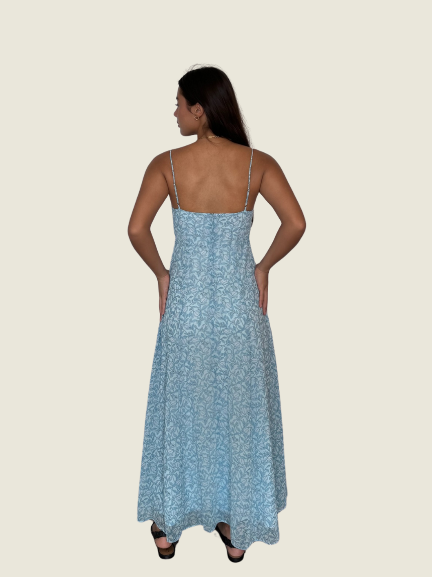 TVF Blue Floral Maxi Dress