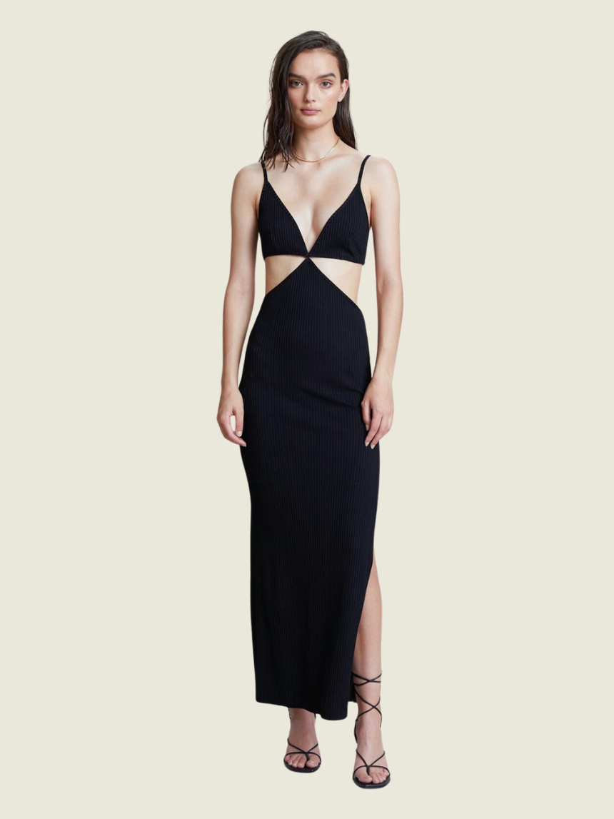 Bec + Bridge Black Selene V Maxi Dress