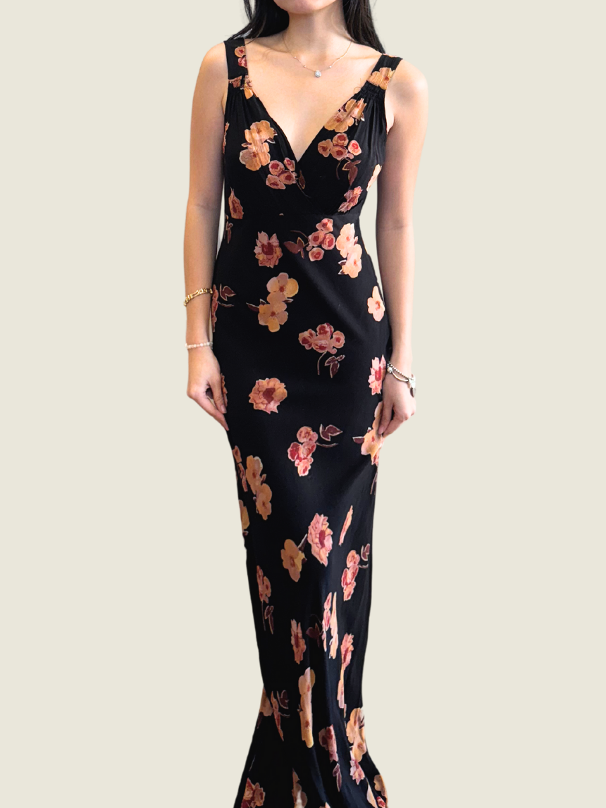 Rampage Black Floral Maxi Dress