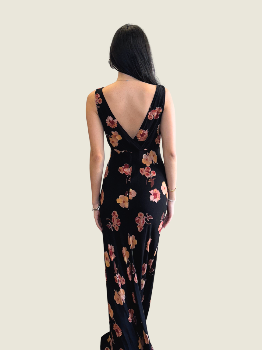 Rampage Black Floral Maxi Dress