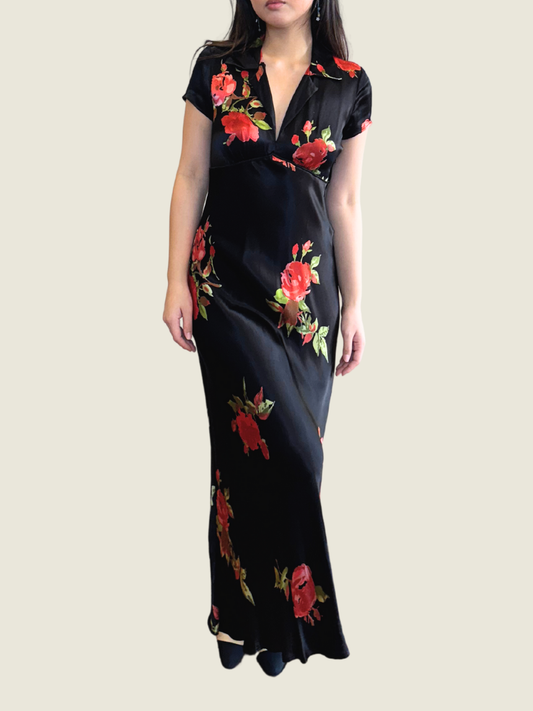 Trilogy Black Floral Dress