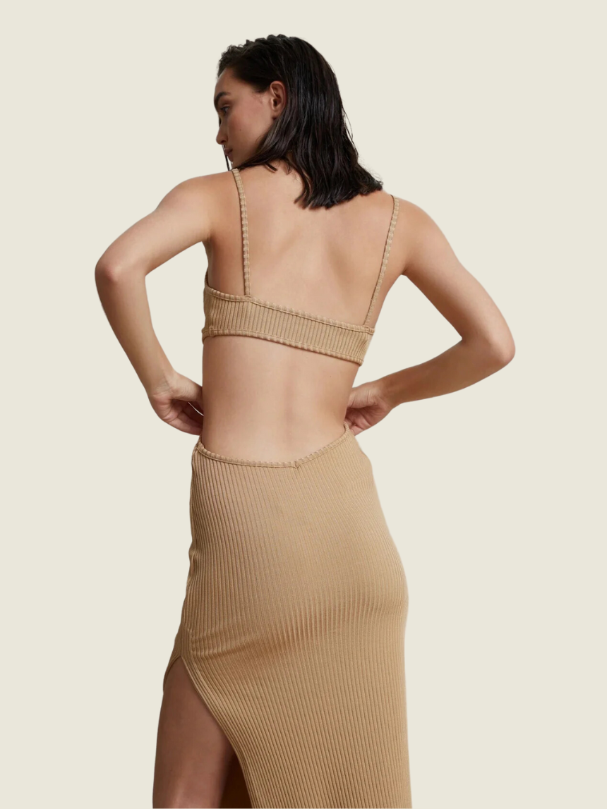 Bec + Bridge Brown Selene V Maxi Dress