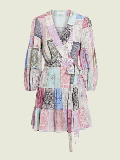 Zimmermann Patchwork Wrap Dress