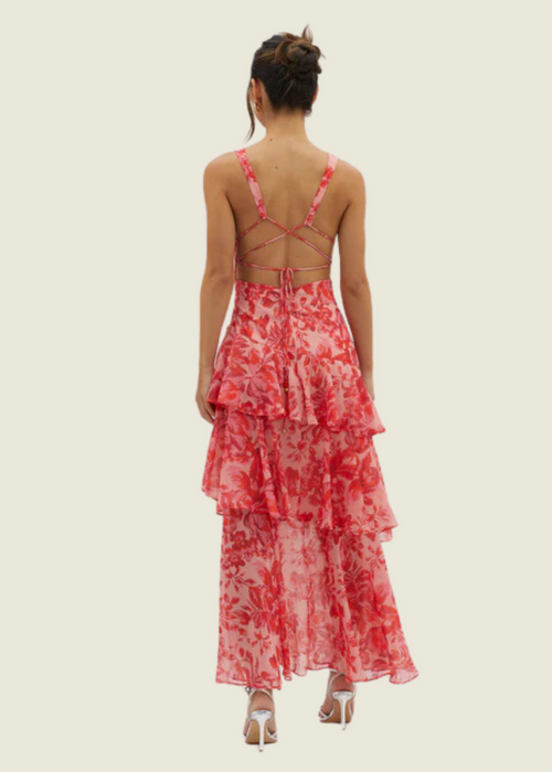 Selfie Leslie Veda Strappy Back Ruffle Dress Floral hover image