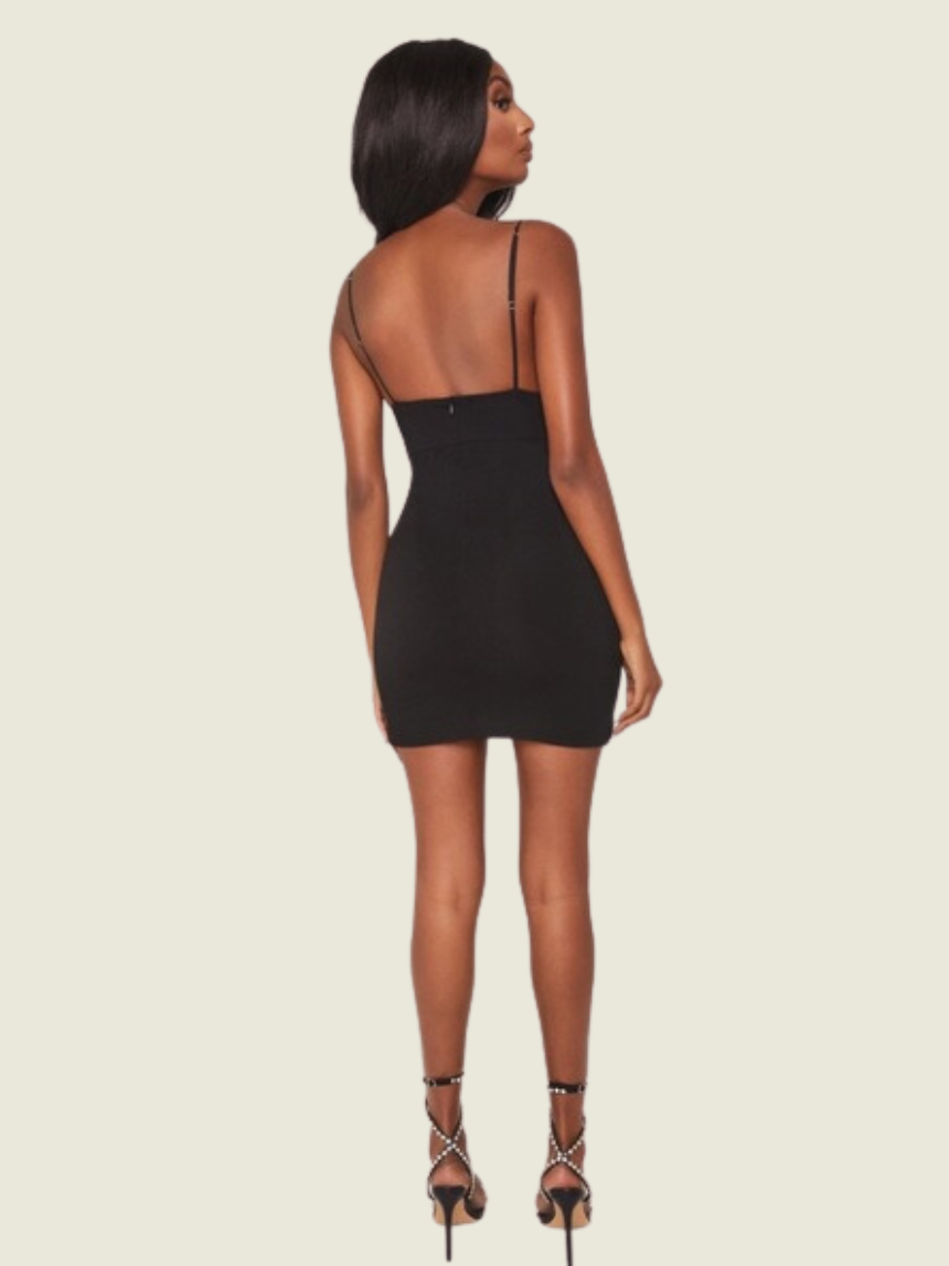 Meshki Iyana Diamante Trim Mini Dress