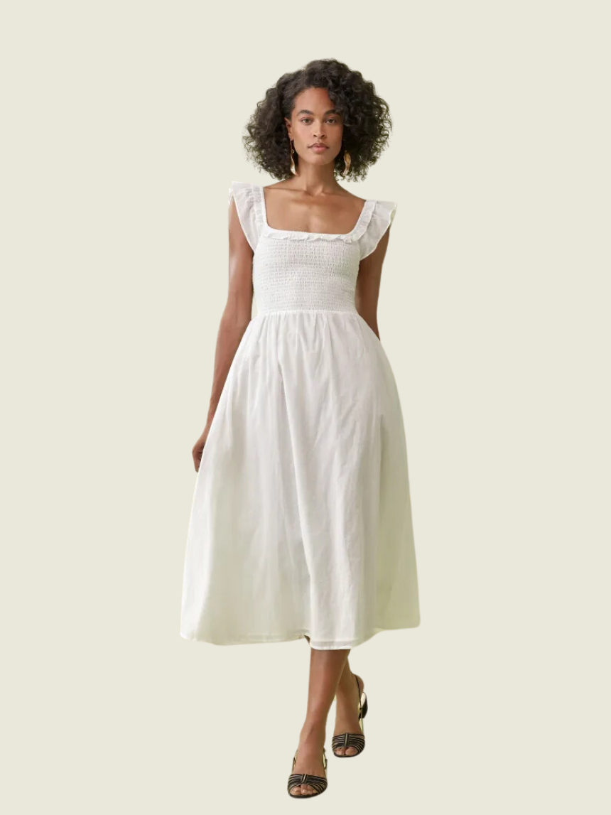 Reformation Noreen White Dress