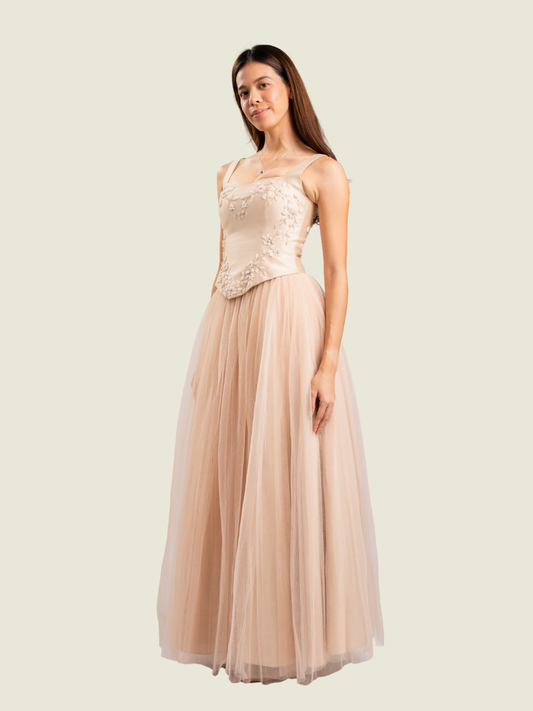 Anne Wong Custom Baby Pink Corset Ball Gown