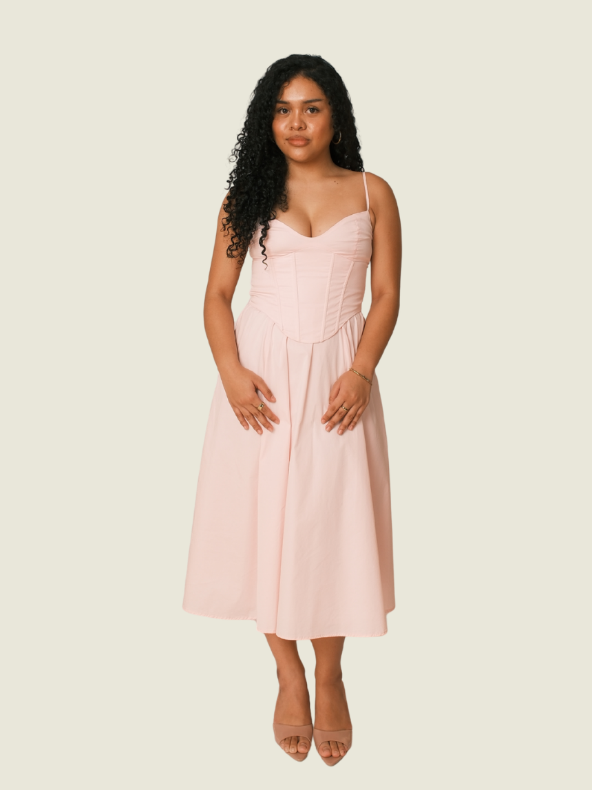 BABYBOO Mariella Midi Dress in Pink